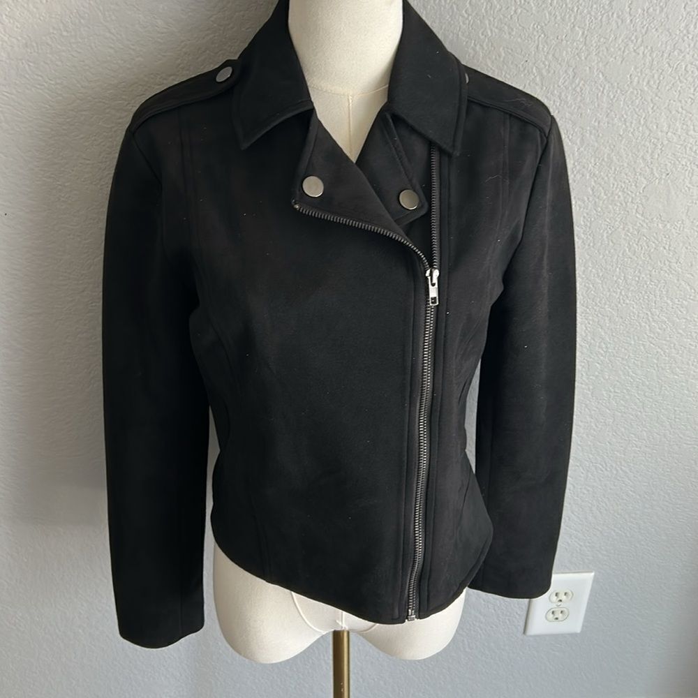 STEVE MADDEN BB DAKOTA BY Your Baby Faux Suede Jacket, Black, Size Small, NWOT